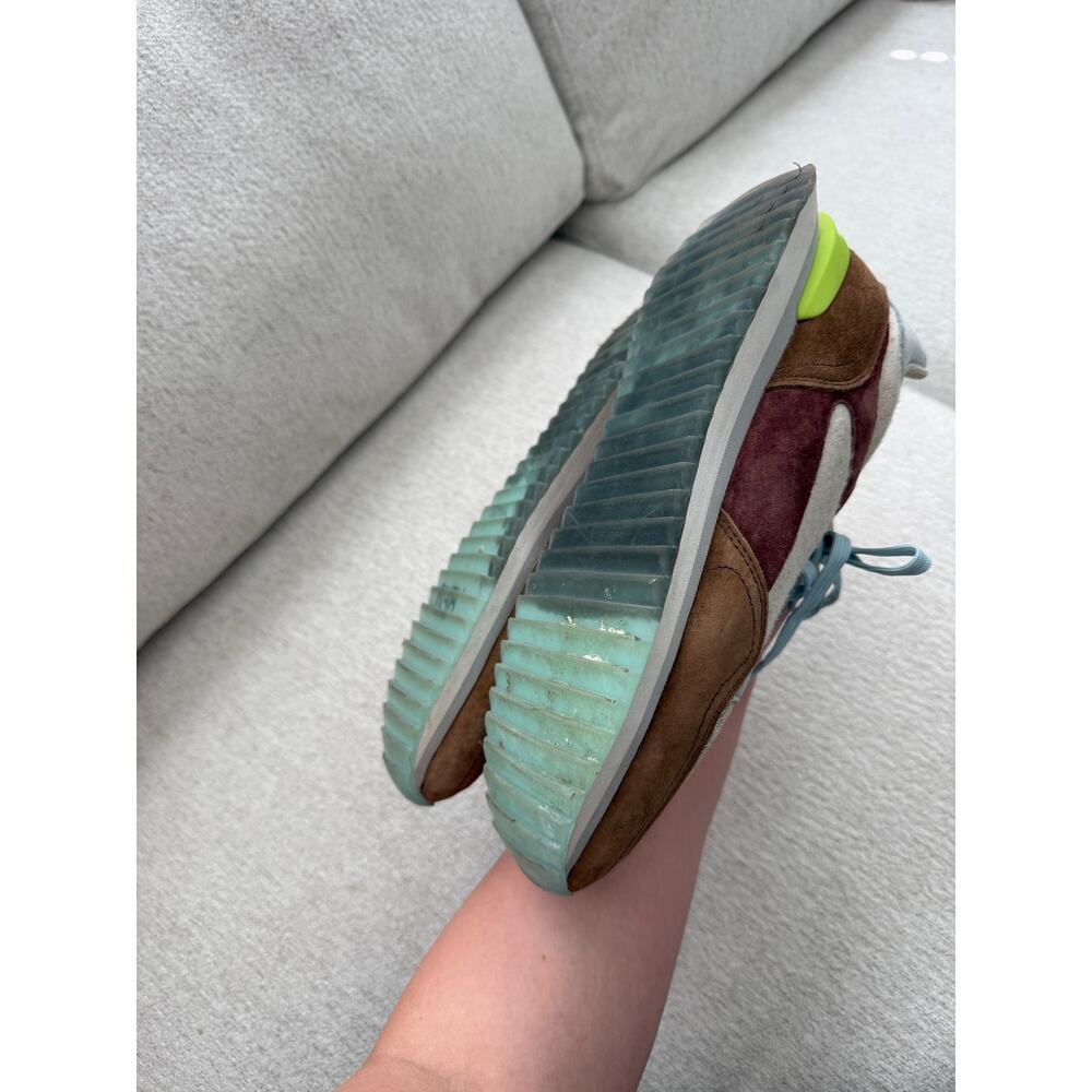 HOFF Women’s Sz 10 Reno Sneakers Suede Colorblock Multi Color Tan Brown Red - Picture 5 of 9